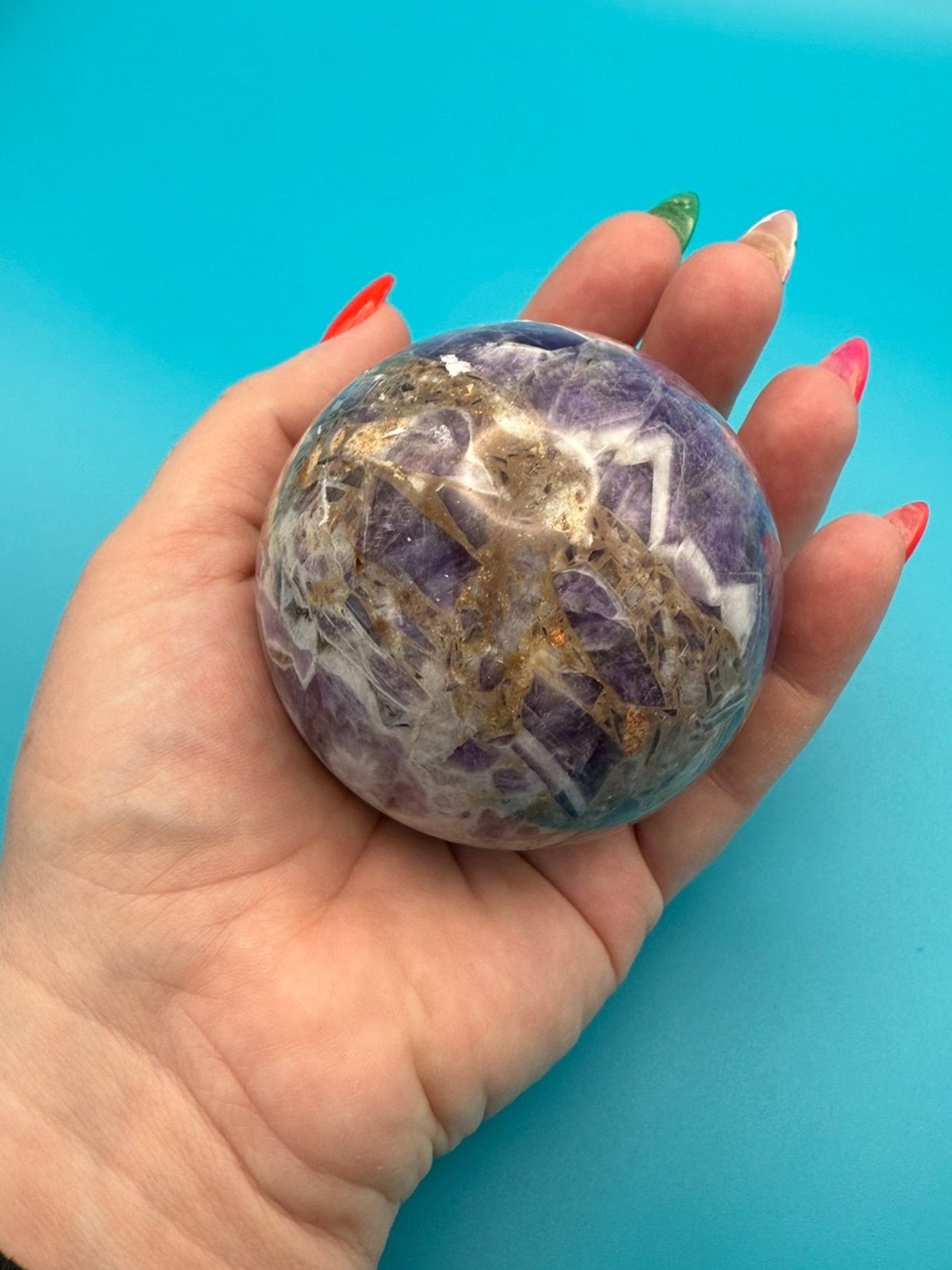 LG Chevron Amethyst Sphere #2