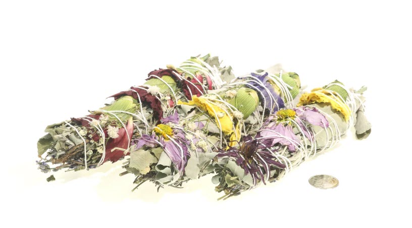 3 Pack: Lavender/Sage - Flower Covered Stick