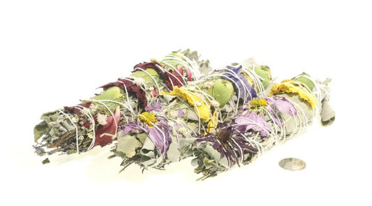 3 Pack: Lavender/Sage - Flower Covered Stick