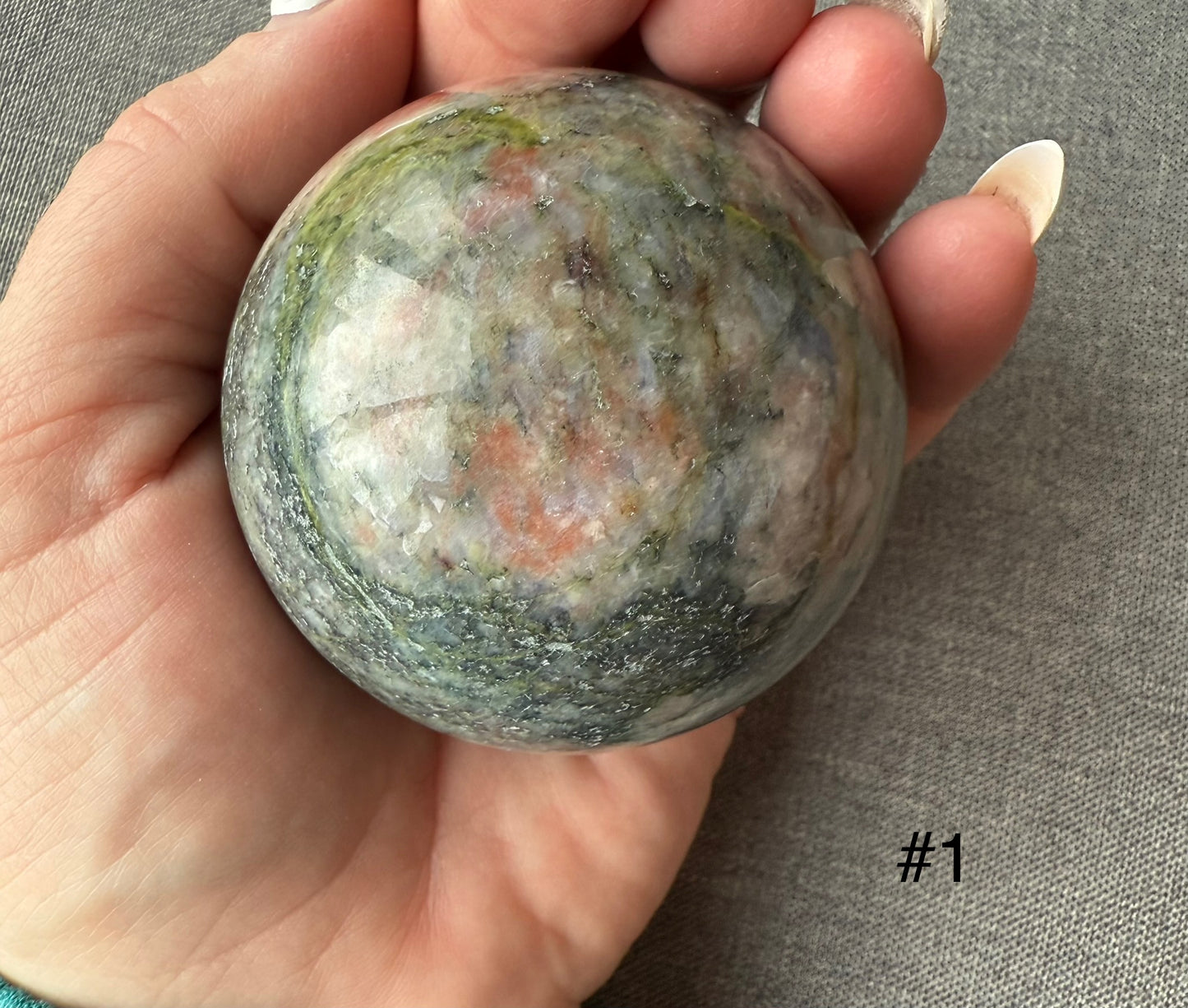 Watermelon Jasper Sphere