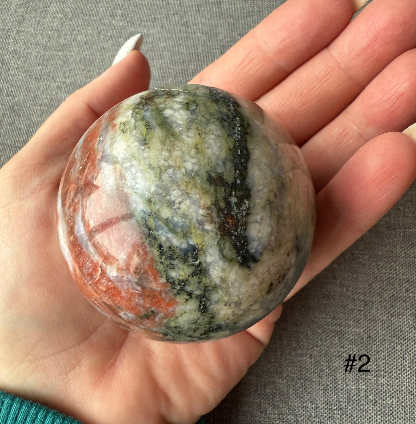 Watermelon Jasper Sphere