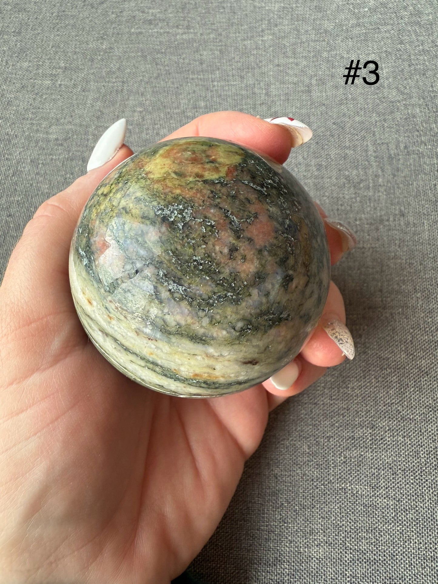 Watermelon Jasper Sphere