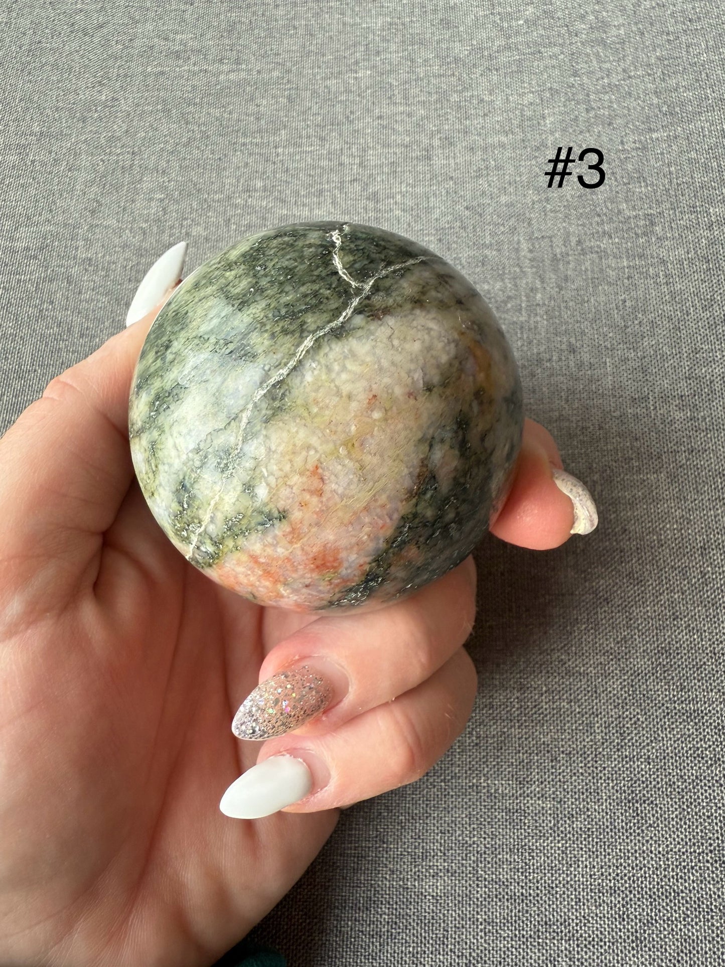 Watermelon Jasper Sphere
