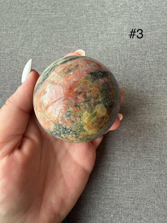Watermelon Jasper Sphere