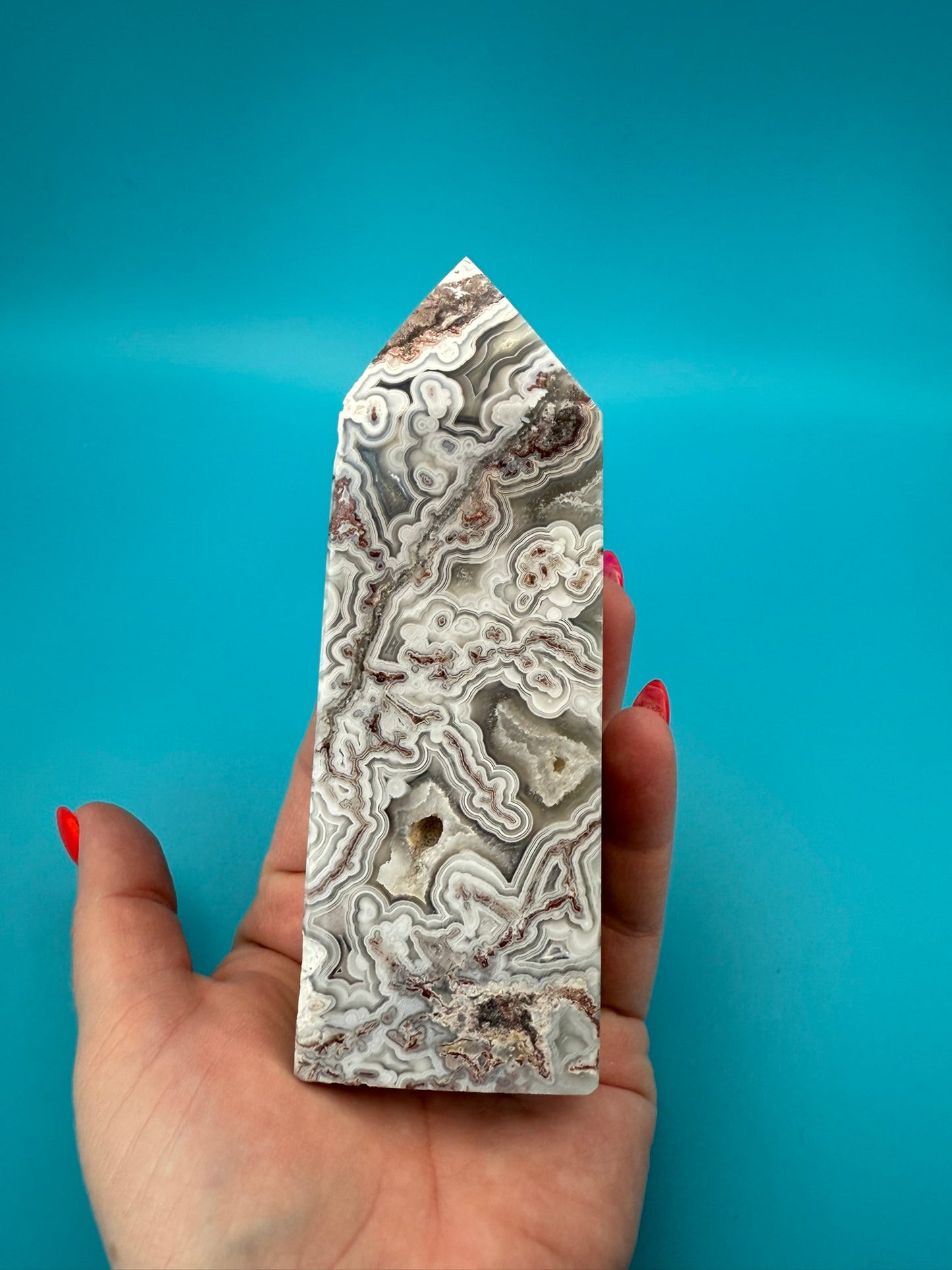 Crazy Lace Agate Tower - Statement